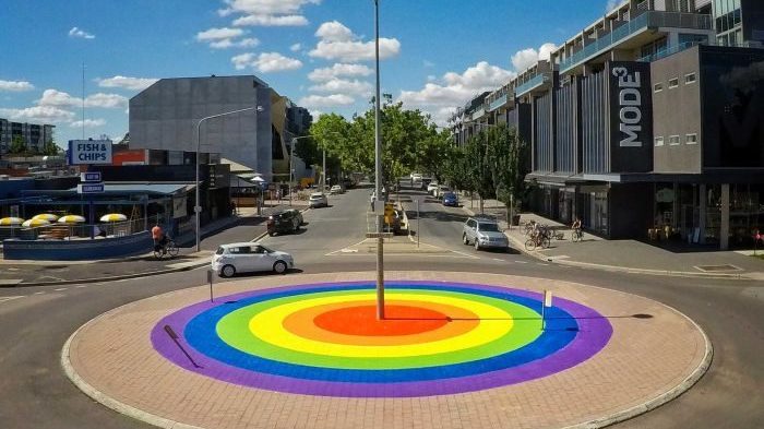 rainbow round about in canberra