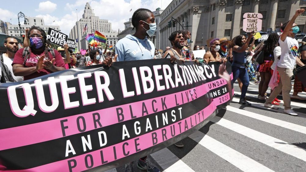 the Queer Liberation March for Black Lives and Against Police Brutality