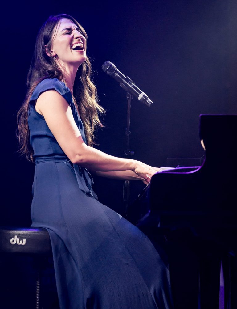 Sara Bareilles on piano
