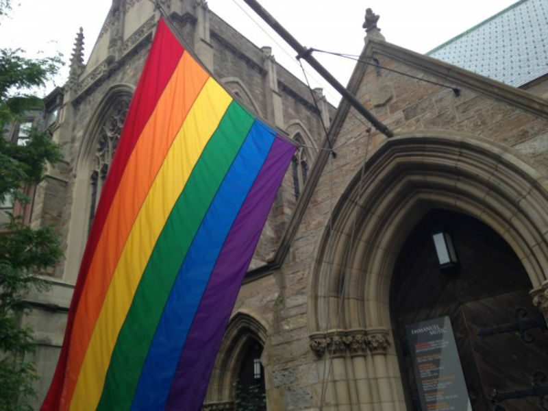 Rainbow Flag outside Church of Scotland