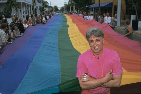 Gilbert Baker at the San Francisco Gay Freedom Day Parade in 1978