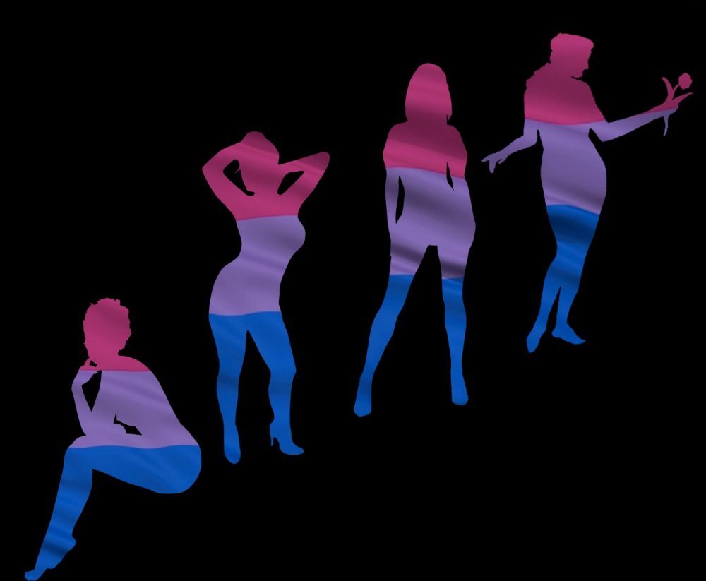 Silhouette Women in Bisexuality Colours