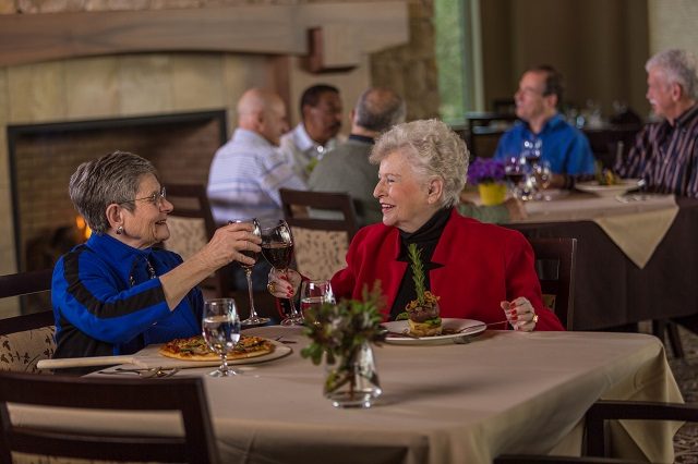 2 older women dining