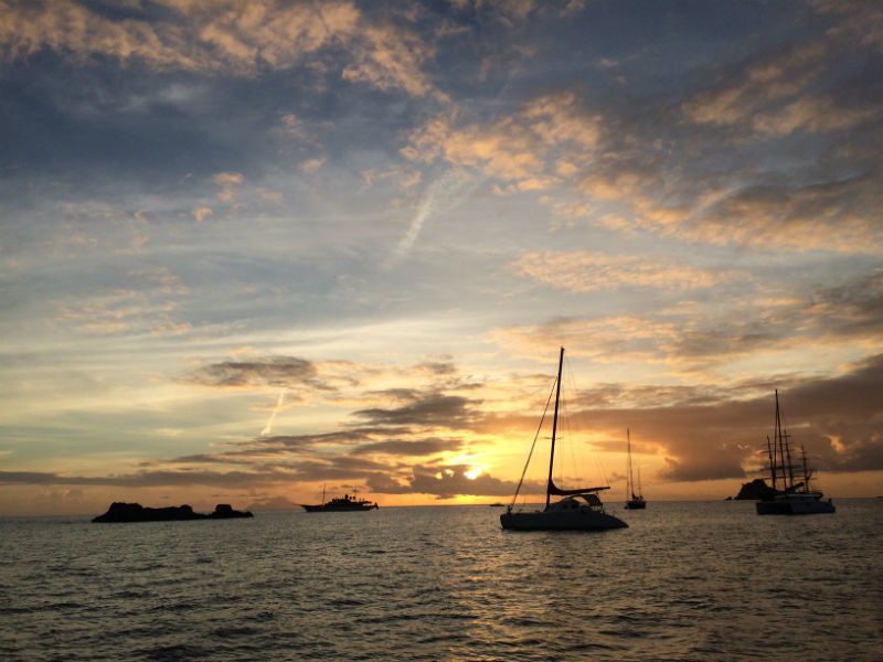 cruising the Caribbean sea