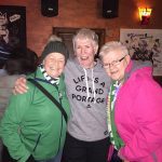 VAL O'DONOGHUE ON LEFT. MAUREEN LOONEY IN MIDDLE. GRAINNE BURKE ON RIGHT. PARYTING AT STREET 66