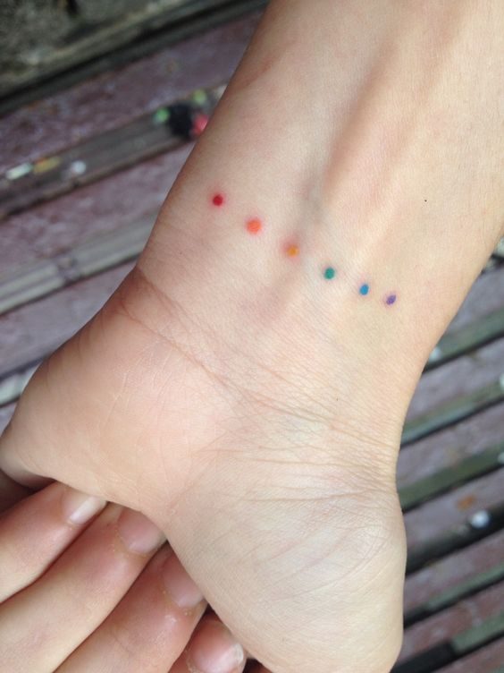 gay pride flag tattoos