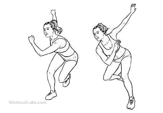 scetch of woman doing Side lateral shuffle