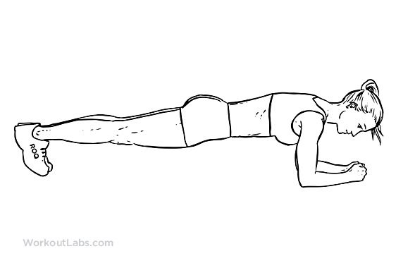 scetch of woman doing the plank