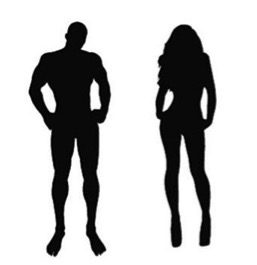 male and female black silhouette