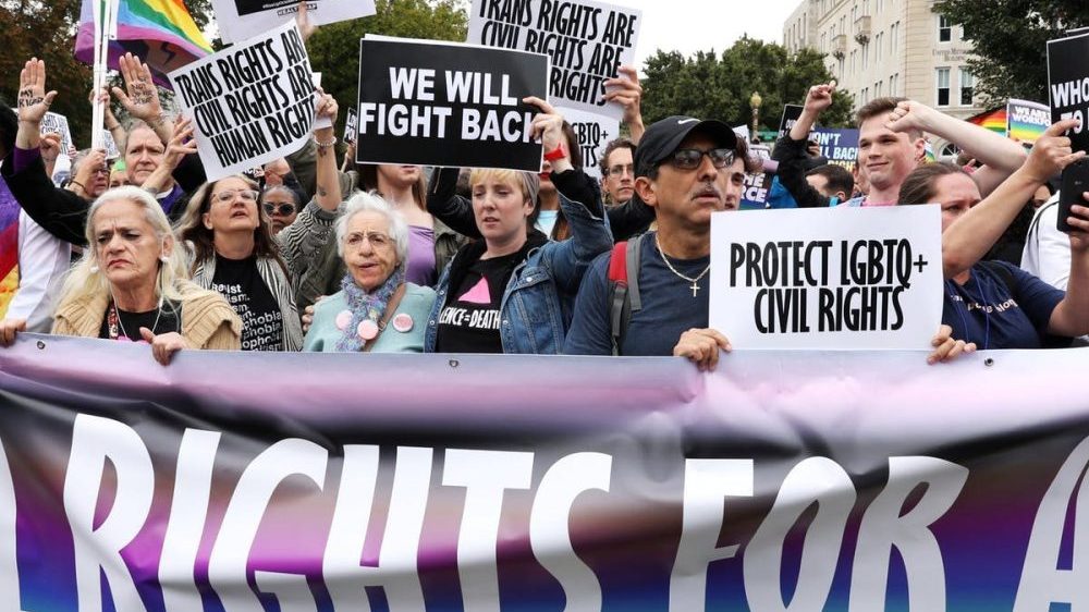 Demonstrators for civil rights