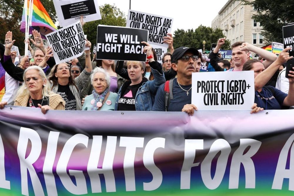 Demonstrators for civil rights