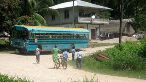 Blue Bus in belize