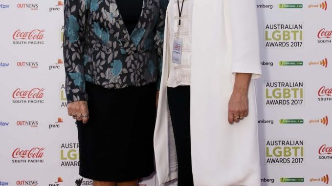 Clover Moore and Silke Bader at the inaugral Australian LGBTI Awards