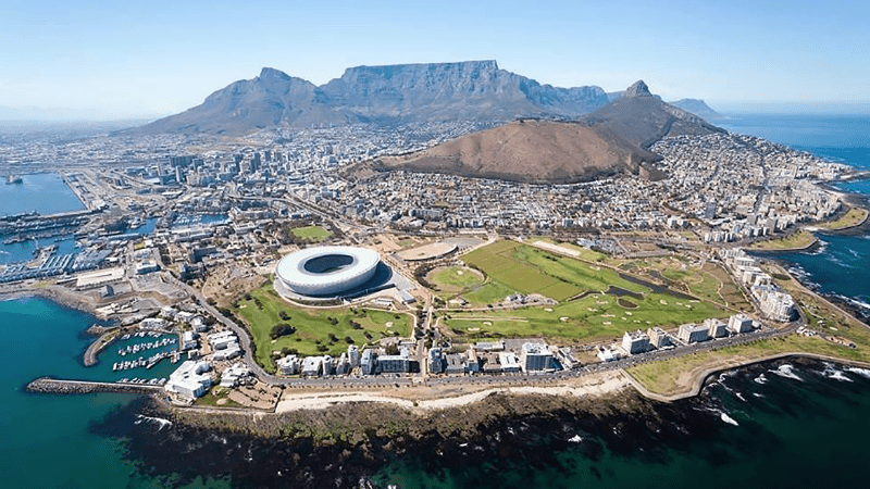 Arial Shot of Capetown