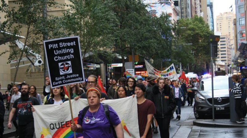 Protesters Rally At Australian Christian Lobby Conference