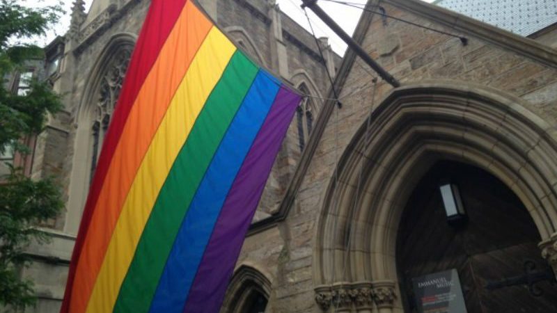 Rainbow Flag outside Church of Scotland