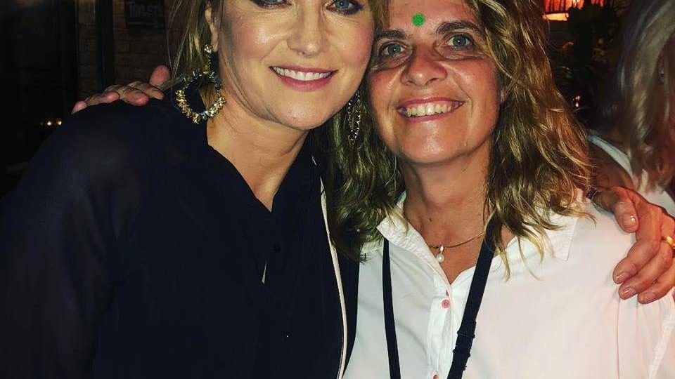 Silke Bader and Lucy Lawless