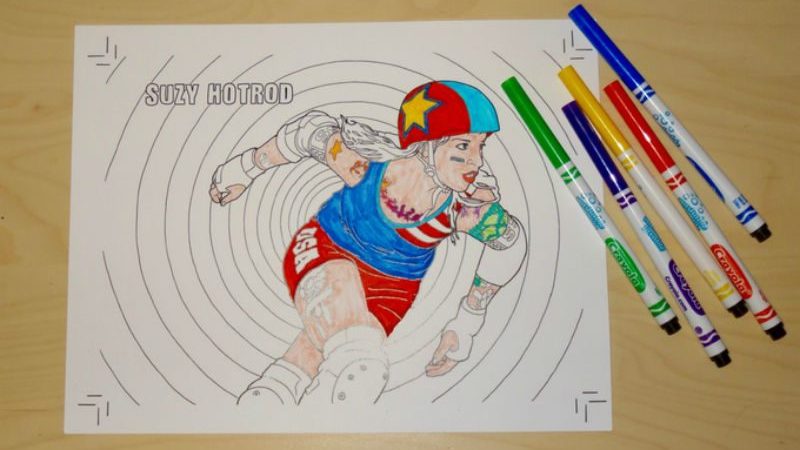 A Roller Derby Colouring Book Is Coming